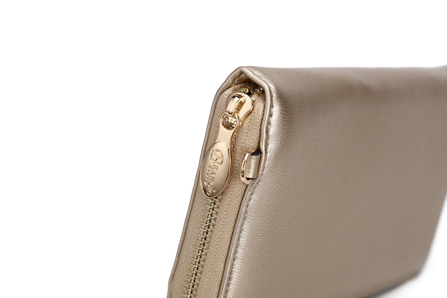 Rosette 3D Vegan Leather Crystal Wristlet Wallet