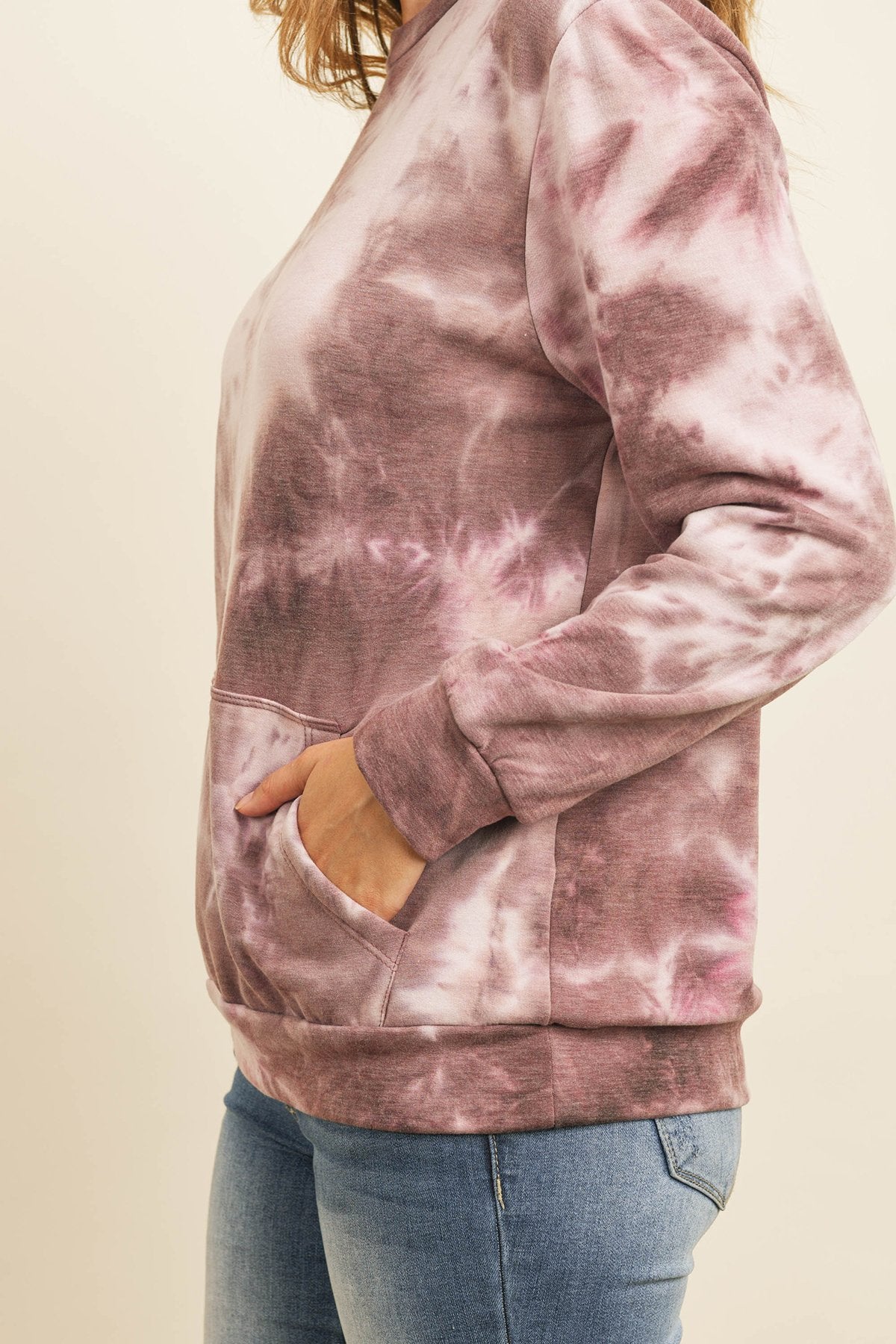 Tie Dye Long Sleeve Round Neck Top
