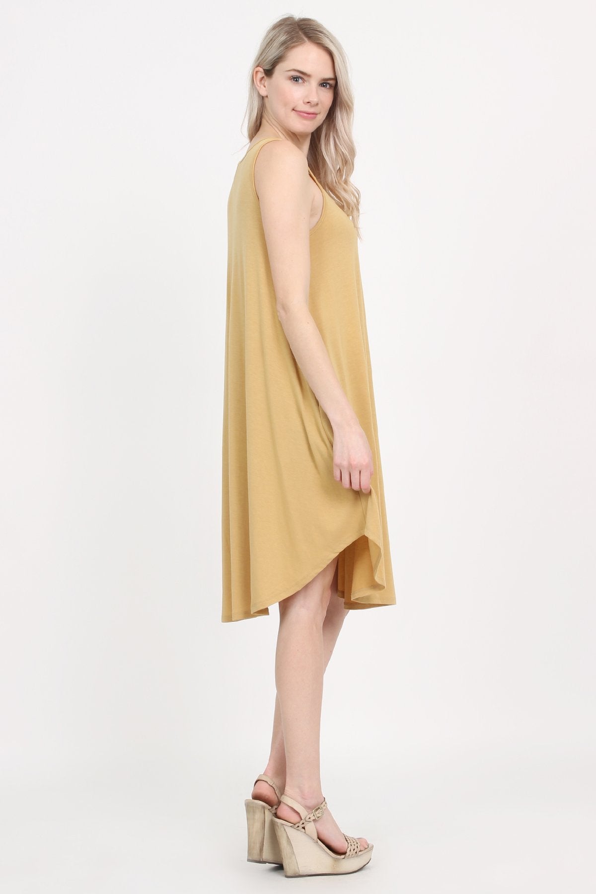 Sleeveless Pocket Swing Dress