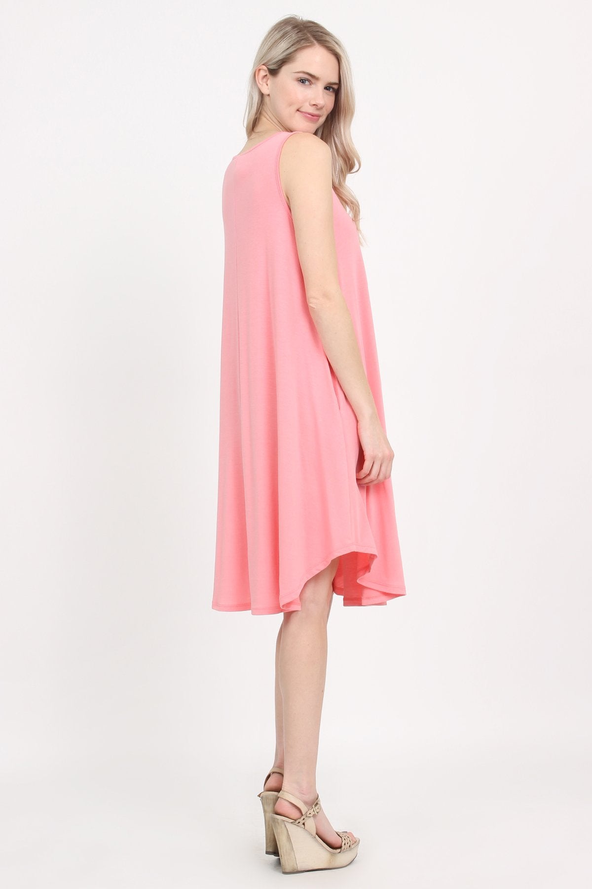 Sleeveless Pocket Swing Dress
