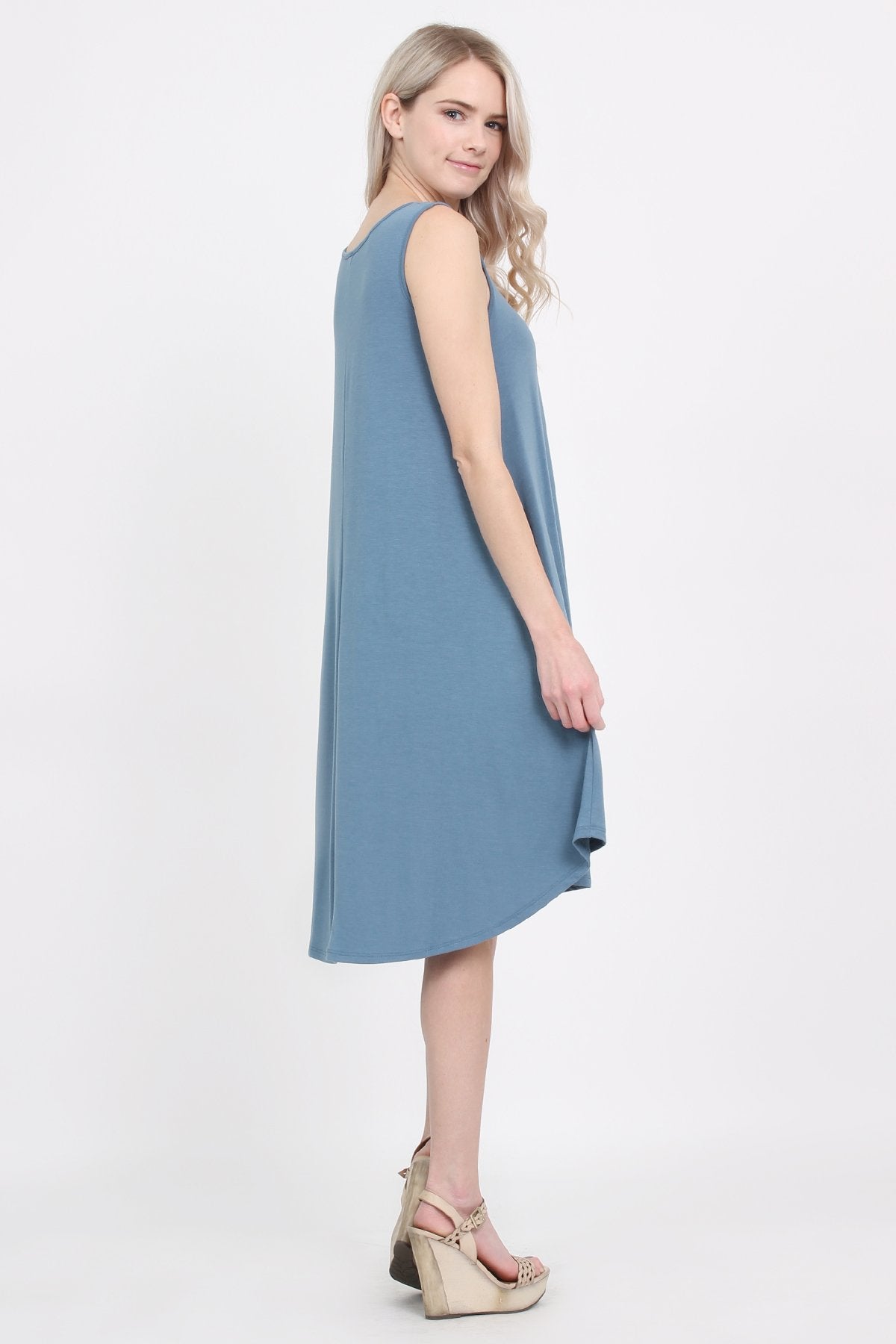 Sleeveless Pocket Swing Dress