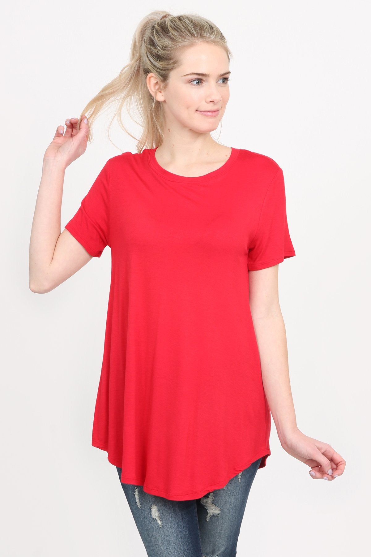 Premium Rayon Short Sleeve Top