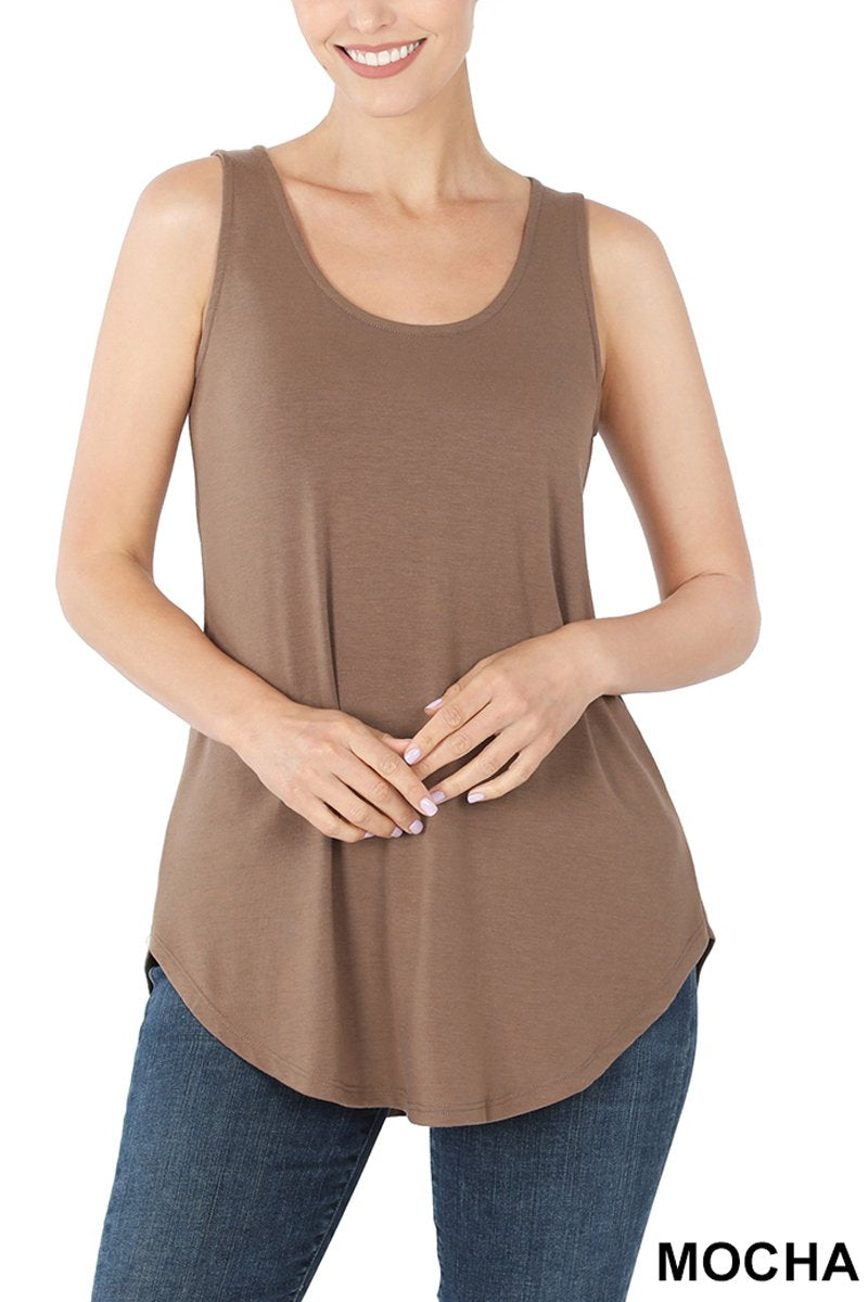 Premium Sleeveless Round Neck Round Hem Top