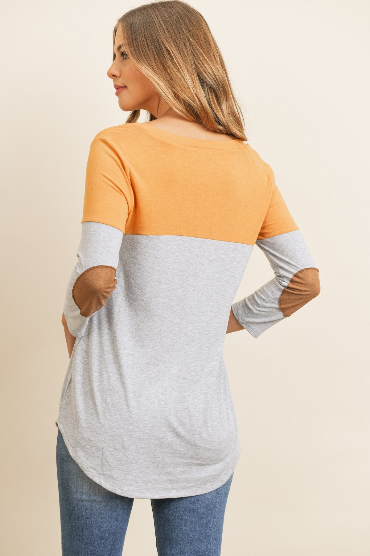 Color Block V-Neck Top