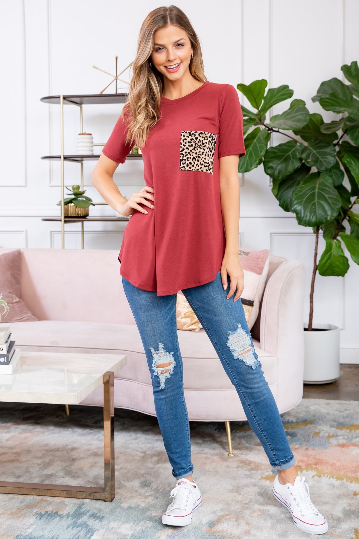 Premium Long Line Pocket Flared Tunic