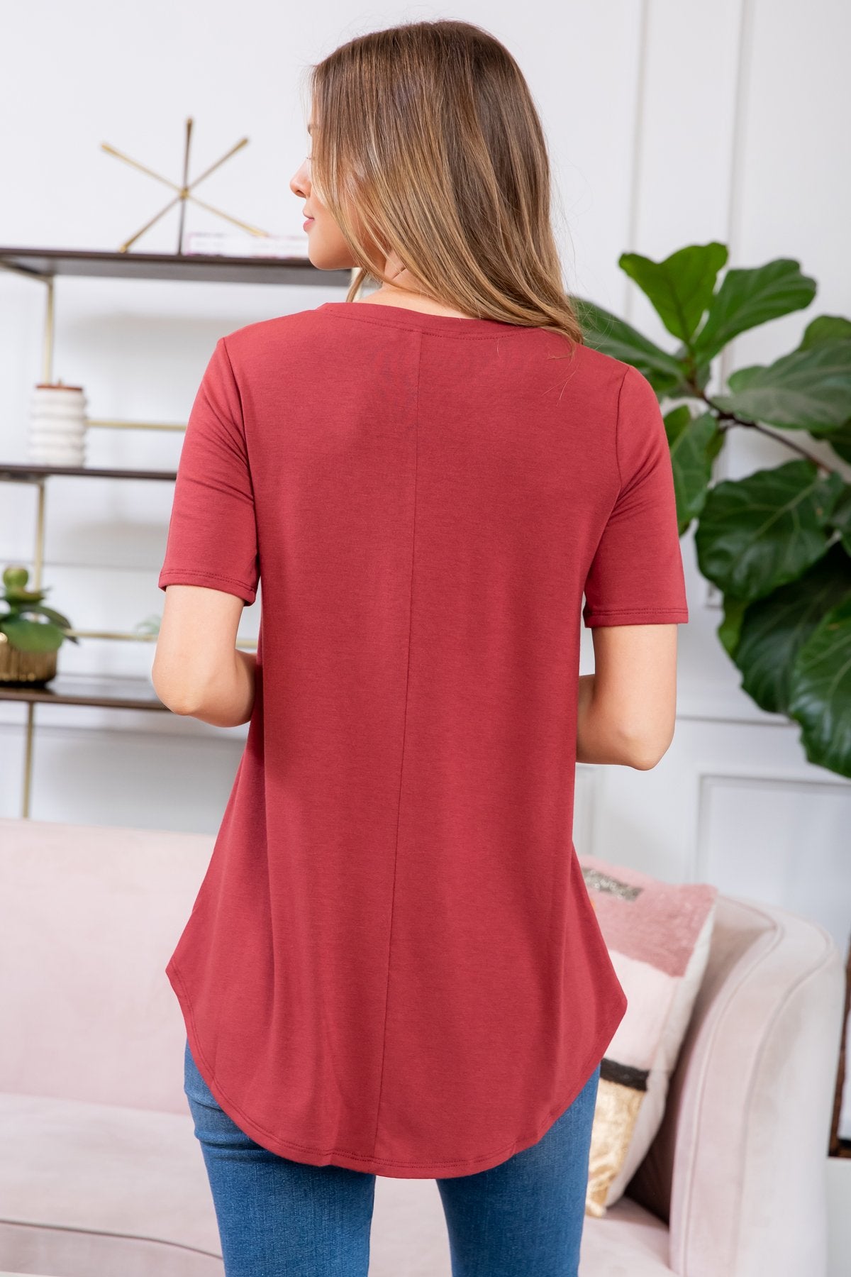 Premium Long Line Pocket Flared Tunic