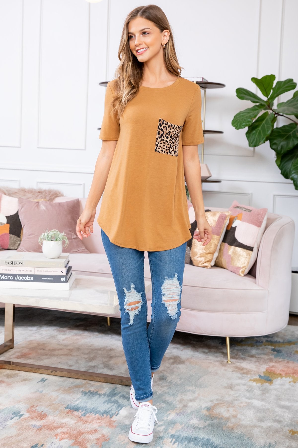 Premium Long Line Pocket Flared Tunic