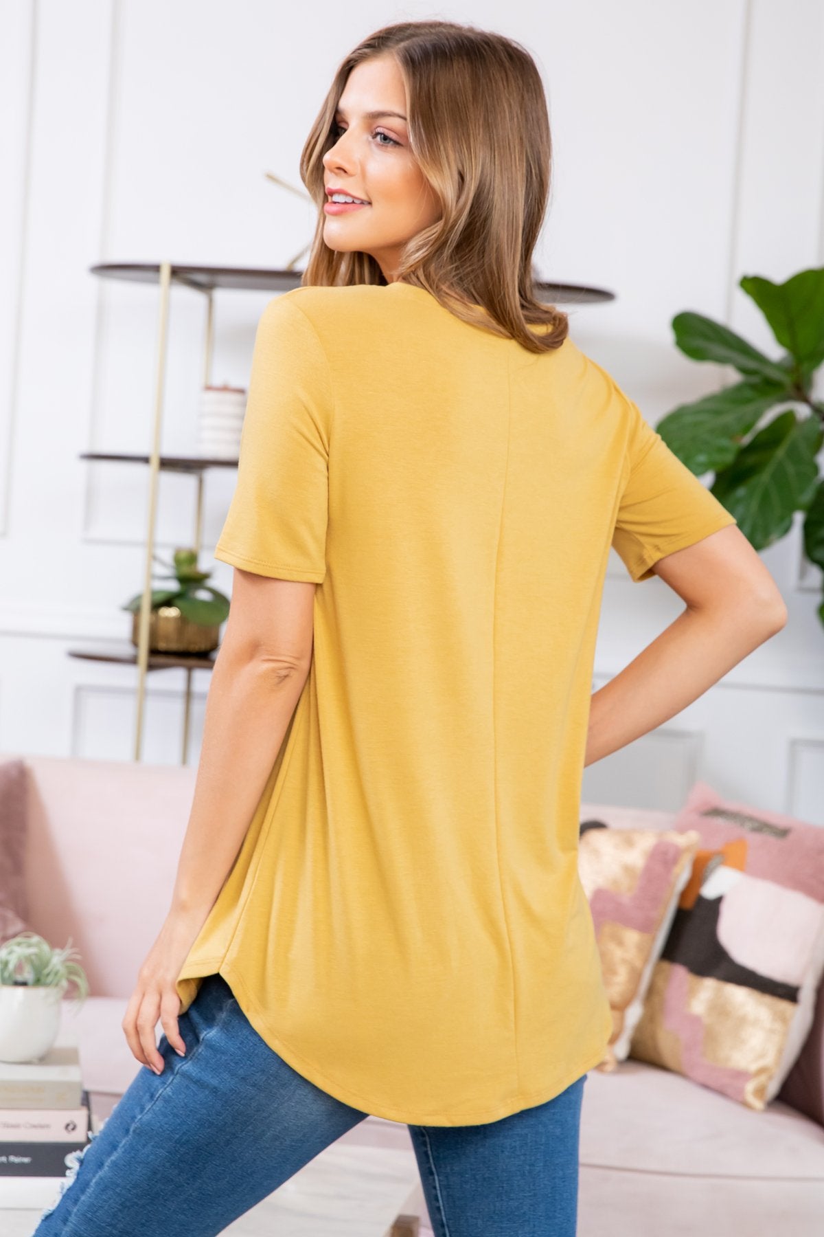 Premium Long Line Pocket Flared Tunic