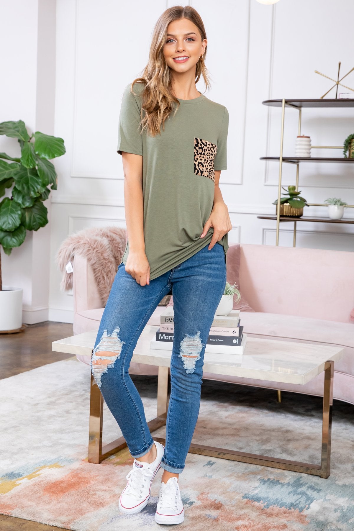 Premium Long Line Pocket Flared Tunic