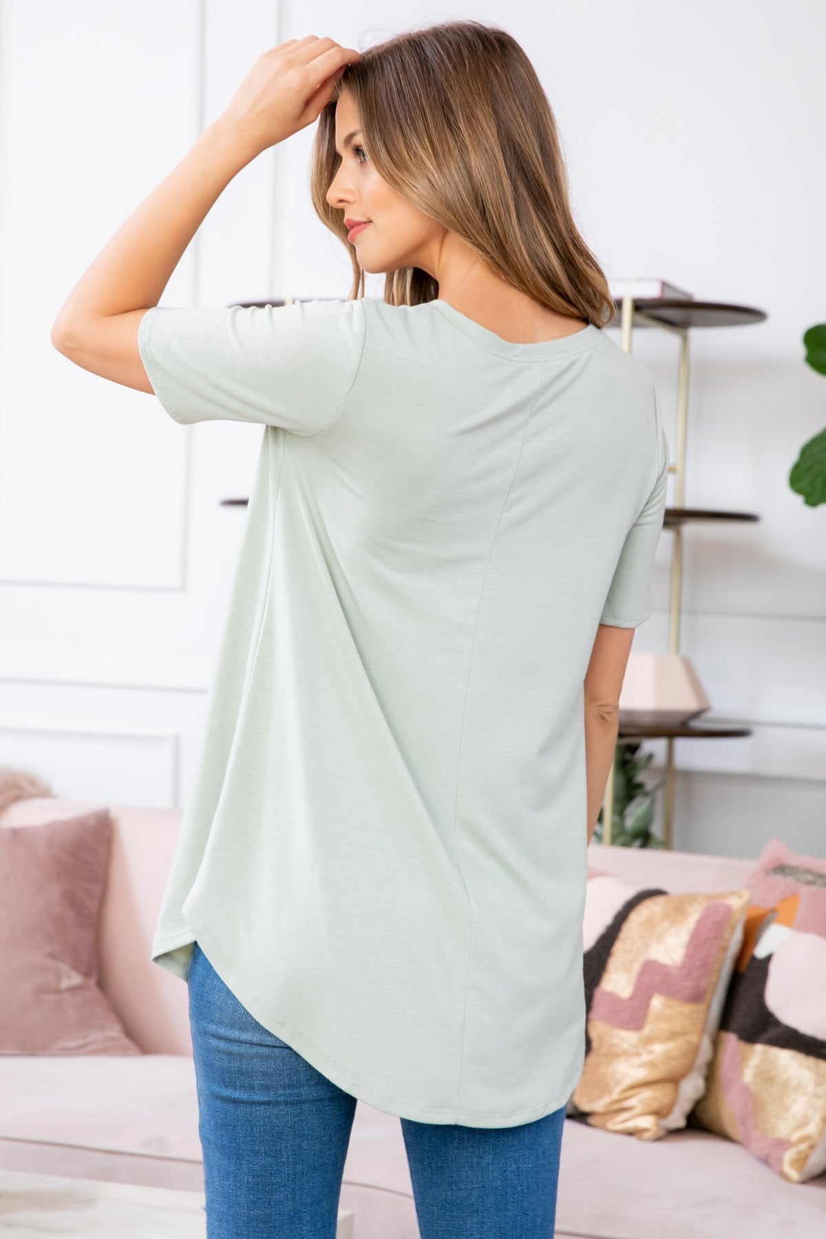 Premium Long Line Pocket Flared Tunic