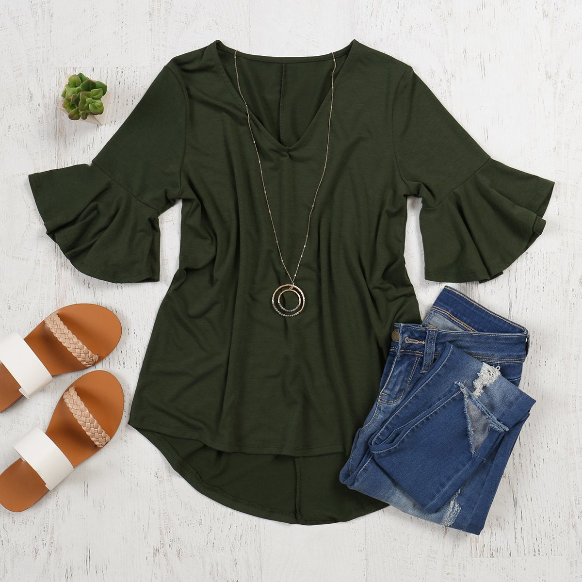 Waterfall Sleeve Top