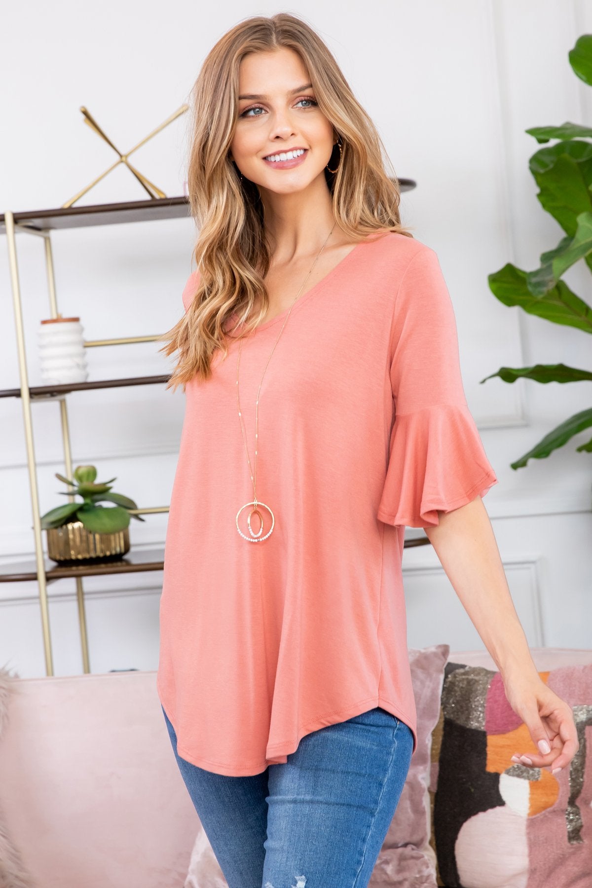 Waterfall Sleeve Top