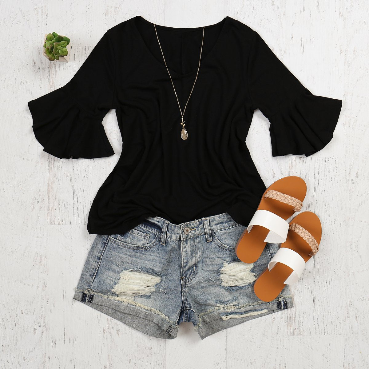 Waterfall Sleeve Top