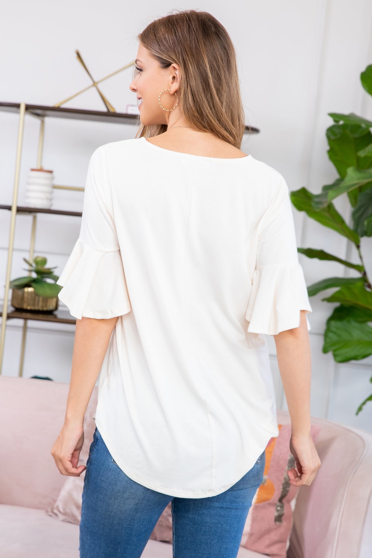 Waterfall Sleeve Top