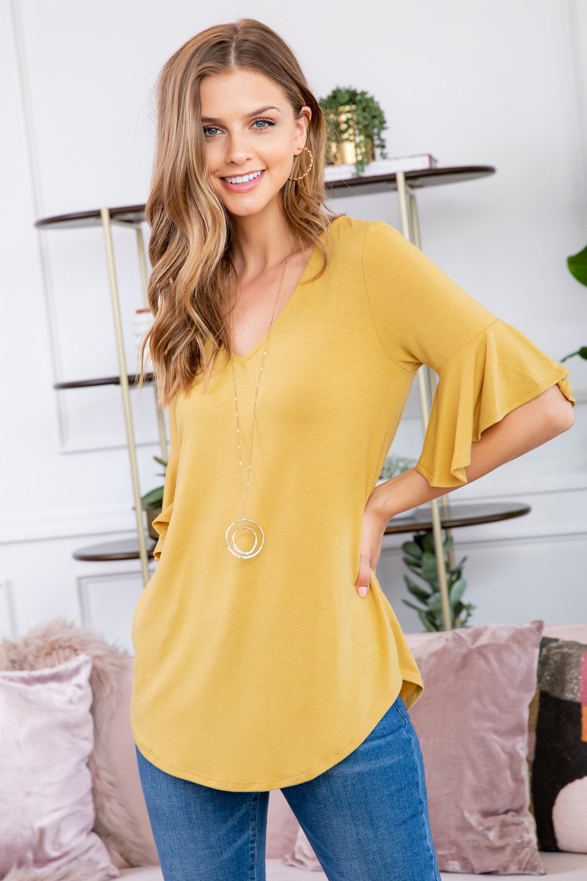 Waterfall Sleeve Top