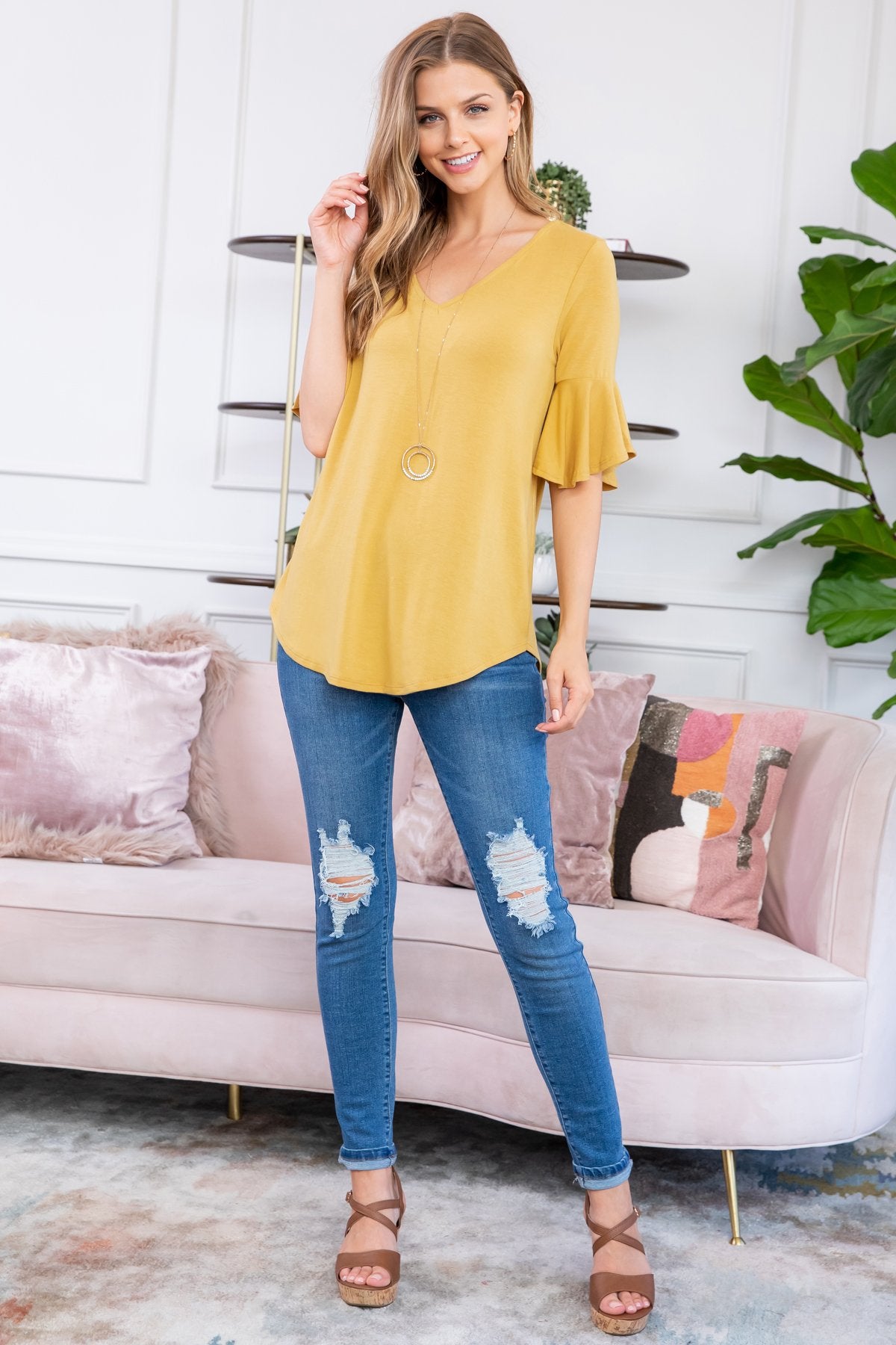 Waterfall Sleeve Top