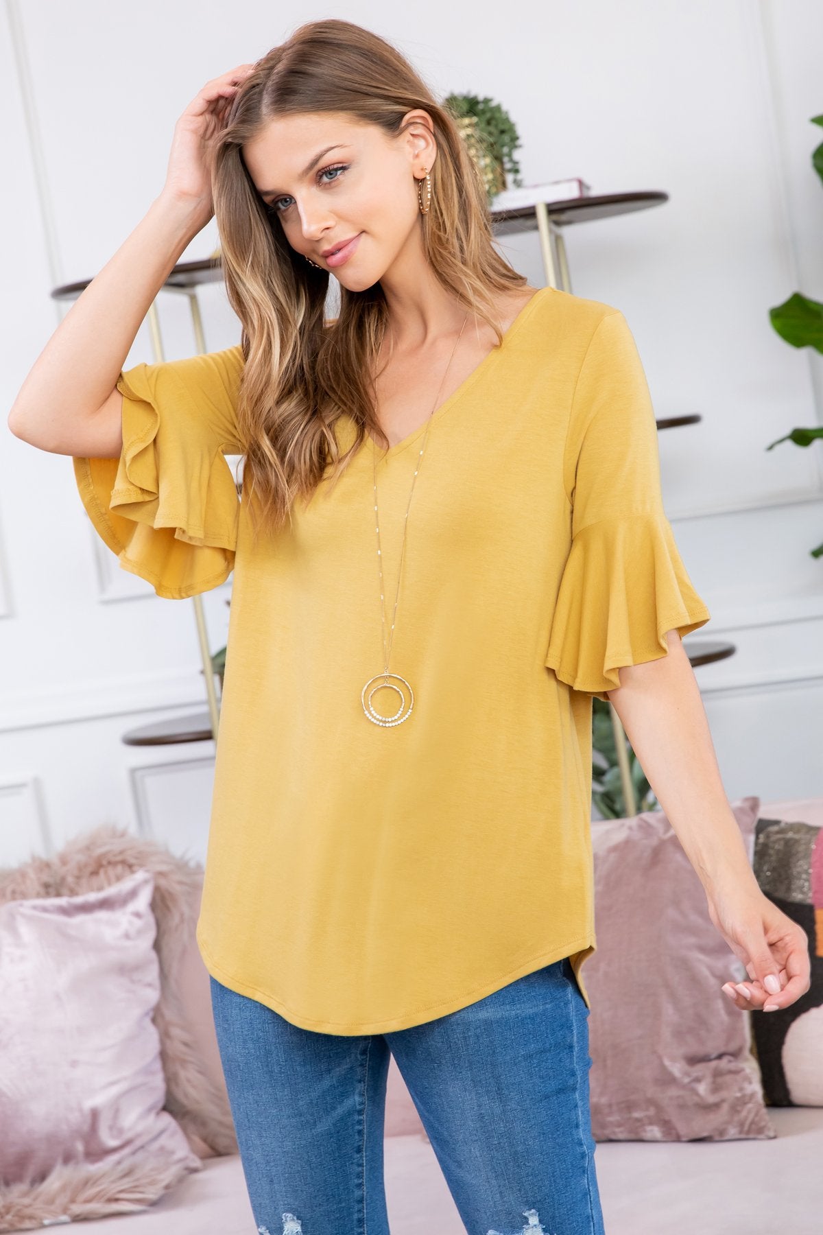 Waterfall Sleeve Top