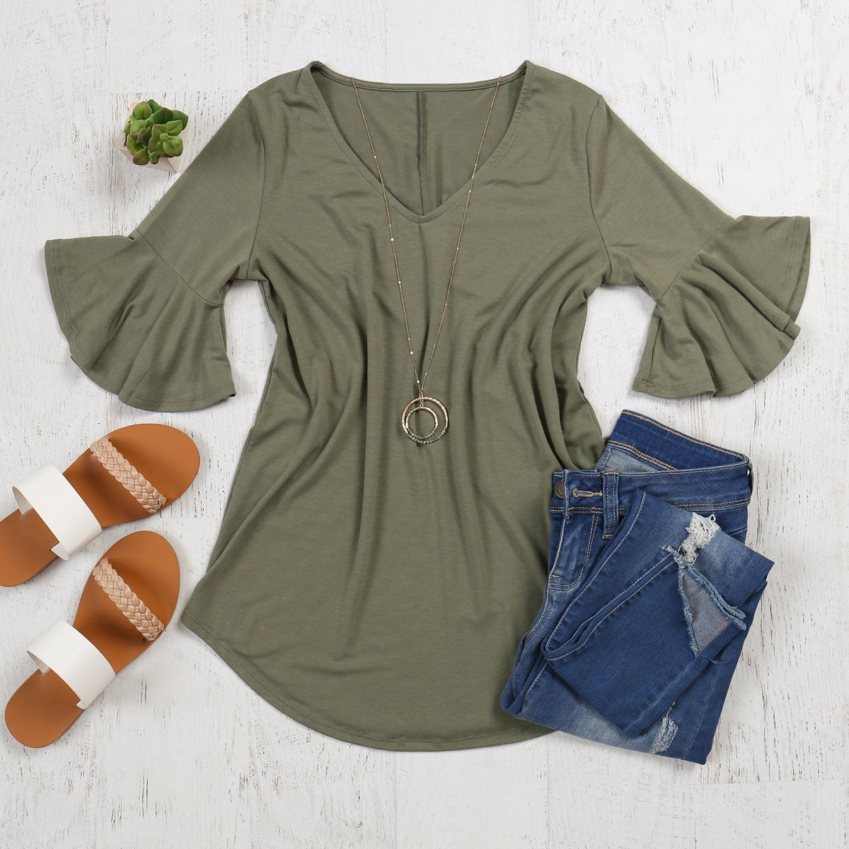 Waterfall Sleeve Top