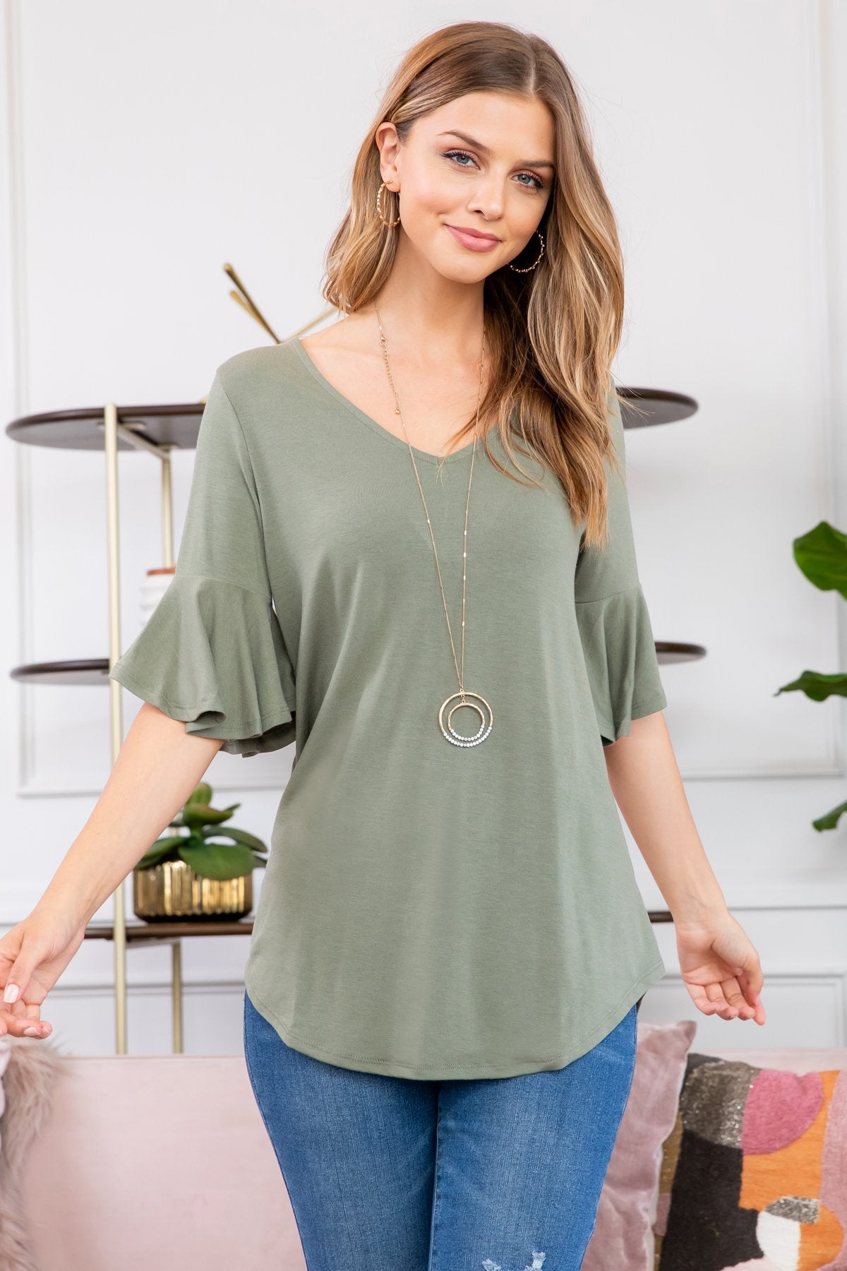 Waterfall Sleeve Top