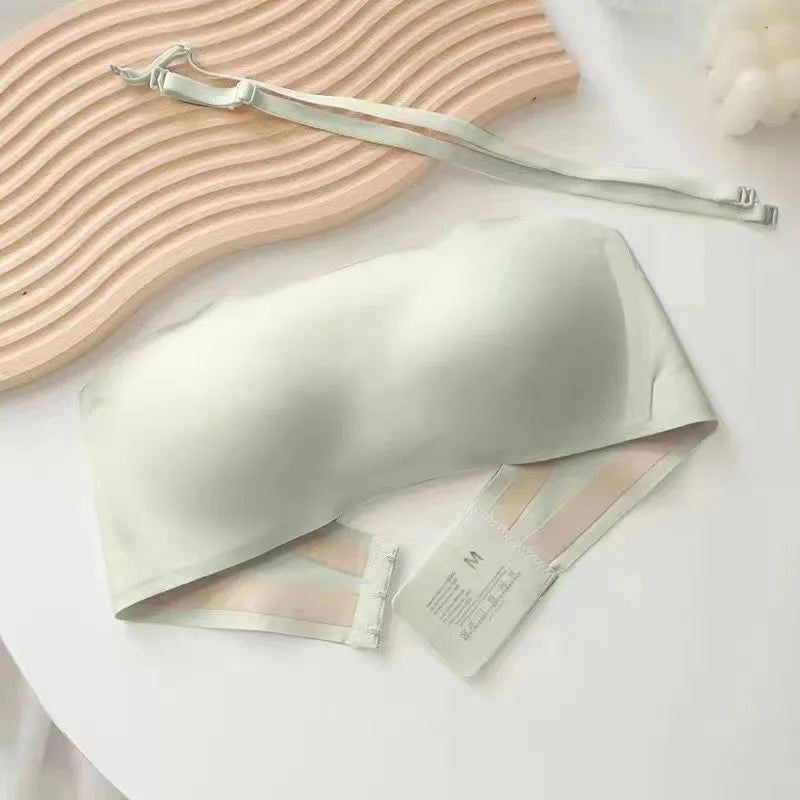Women Tube Strapless Bra Chest Wrap Bandeau Seamless Breathable Underwear Tops Non Slip Invisible Bralette Push Up Women's Bra