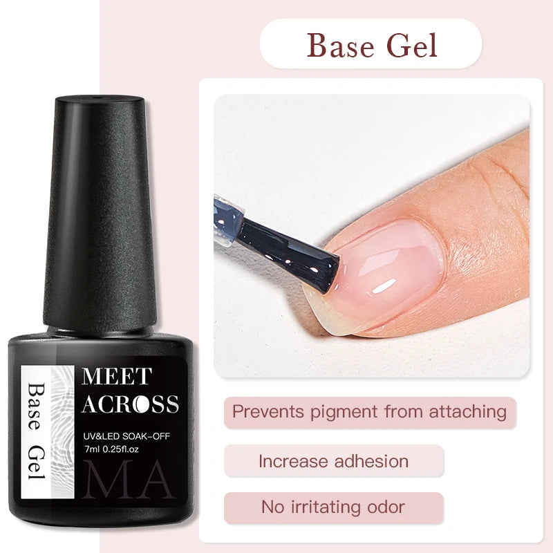 MEET ACROSS 7ml Auroras Thermal Gel Nail Polish Gold Glitter Gradient Color Changing Gel Semi Permanent Nail Art UV Gel Varnish