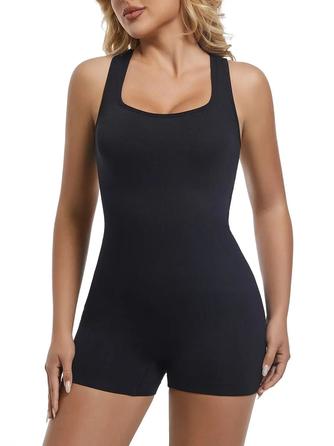 Sexy Slim Hip Lifting One-Piece Shorts High Waist Sports Yoga Wear Women's Gym Push Up Workout Clothes Fitness Sports Bodysuit