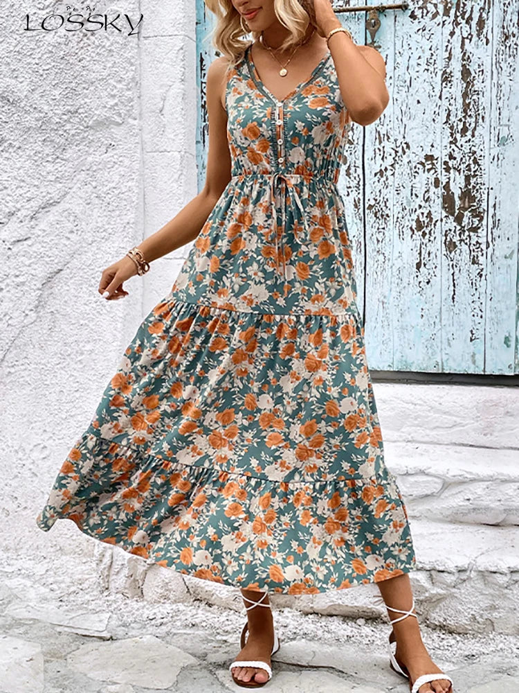 Summer Floral Long Dress