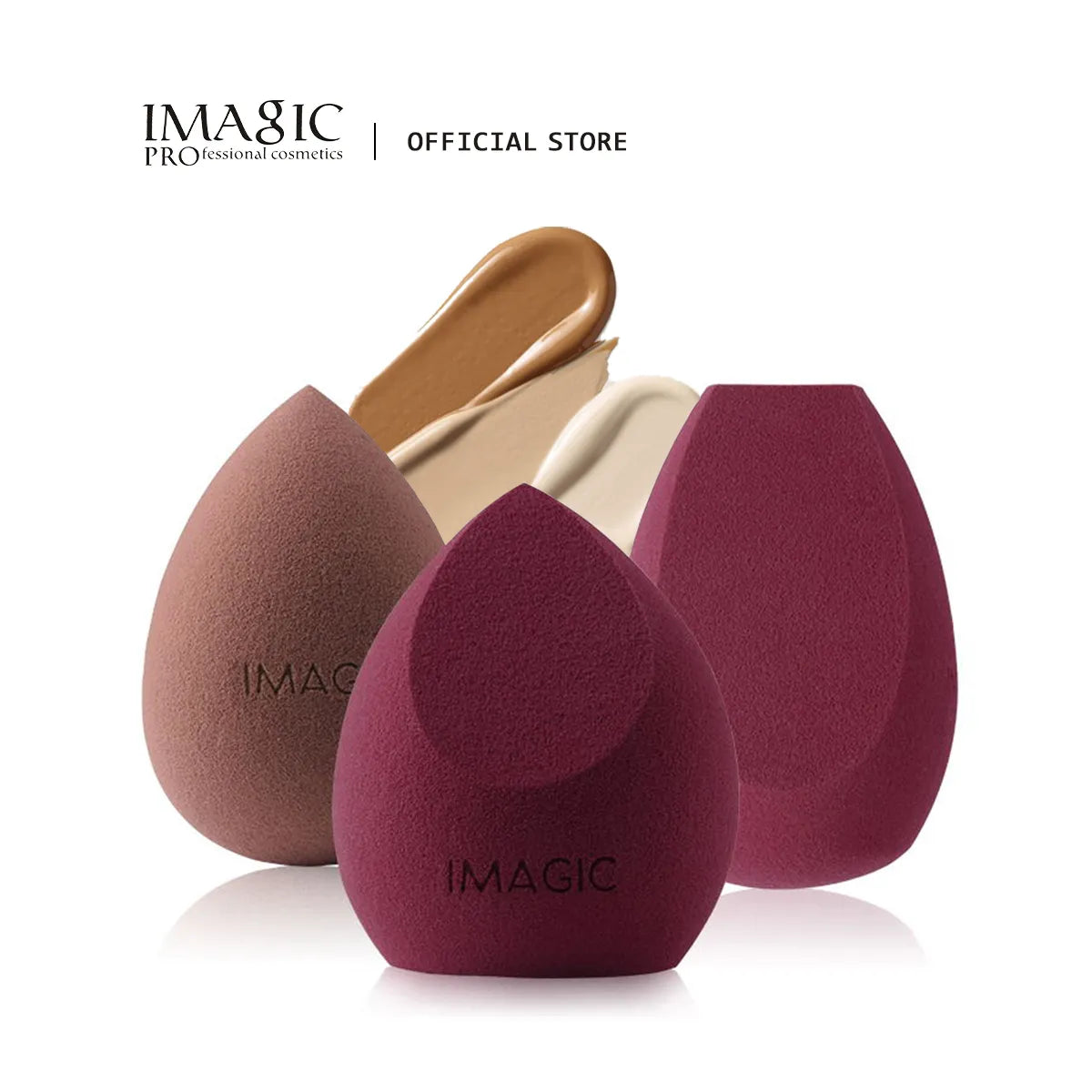 IMAGIC 3Pcs Makeup Puff Wet and Dry Professionele Makeup Spons Foundation Cream Concealer Multipurpose Makeup Tool