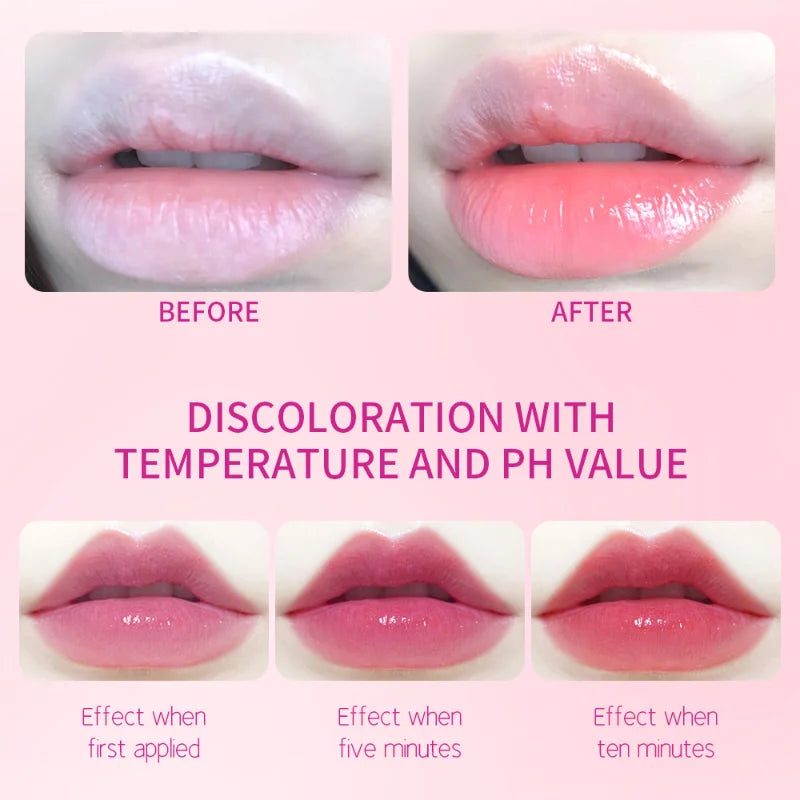 Temperature Color Change Flower Lipstick Waterproof Moisturizing Magic Jelly Lip Blam Crystal Transparent Lips Makeup Cosmetics