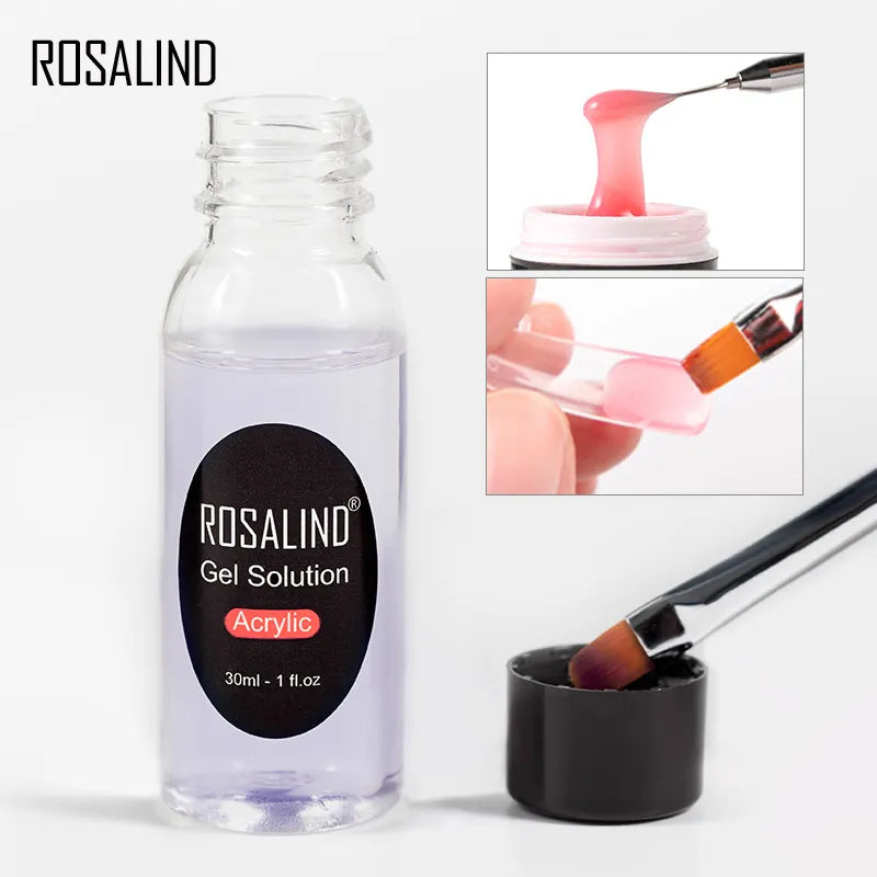 ROSALIND 15/30ml Poly Nail Gel Semi Permanent Acrylic Extension Crystal Nail Art Fast Builder Hybrid Varnish UV Poly Nail Polish