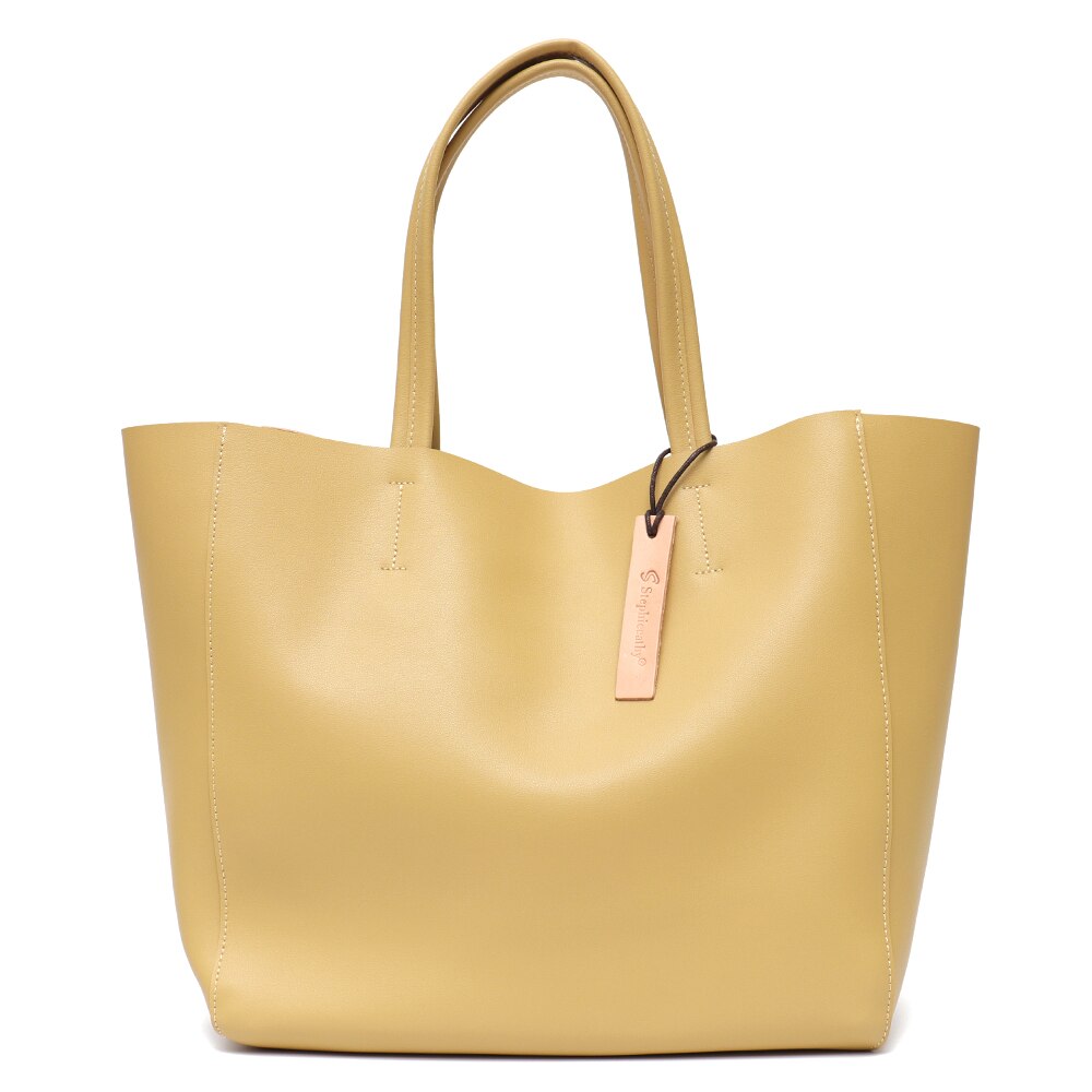 SC Luxury Brand Cow Leather Tote Bags Designer Cowhide Handbags Women Shoulder Bags Fashion Female Large Capacity Liner Bag