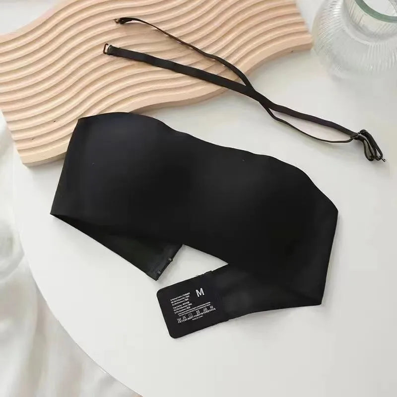 Women Tube Strapless Bra Chest Wrap Bandeau Seamless Breathable Underwear Tops Non Slip Invisible Bralette Push Up Women's Bra