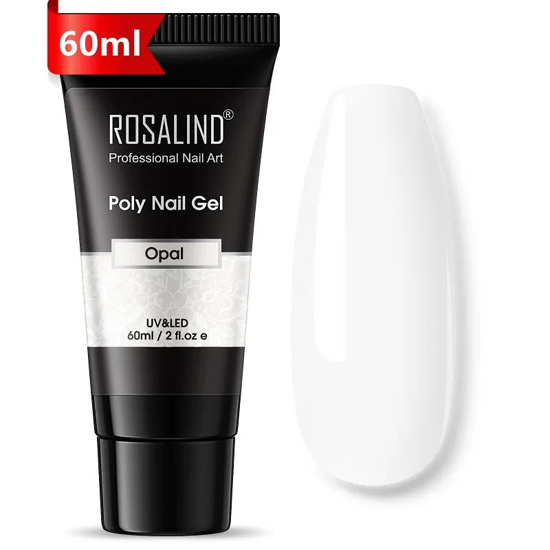 ROSALIND 15/30ml Poly Nail Gel Semi Permanent Acrylic Extension Crystal Nail Art Fast Builder Hybrid Varnish UV Poly Nail Polish