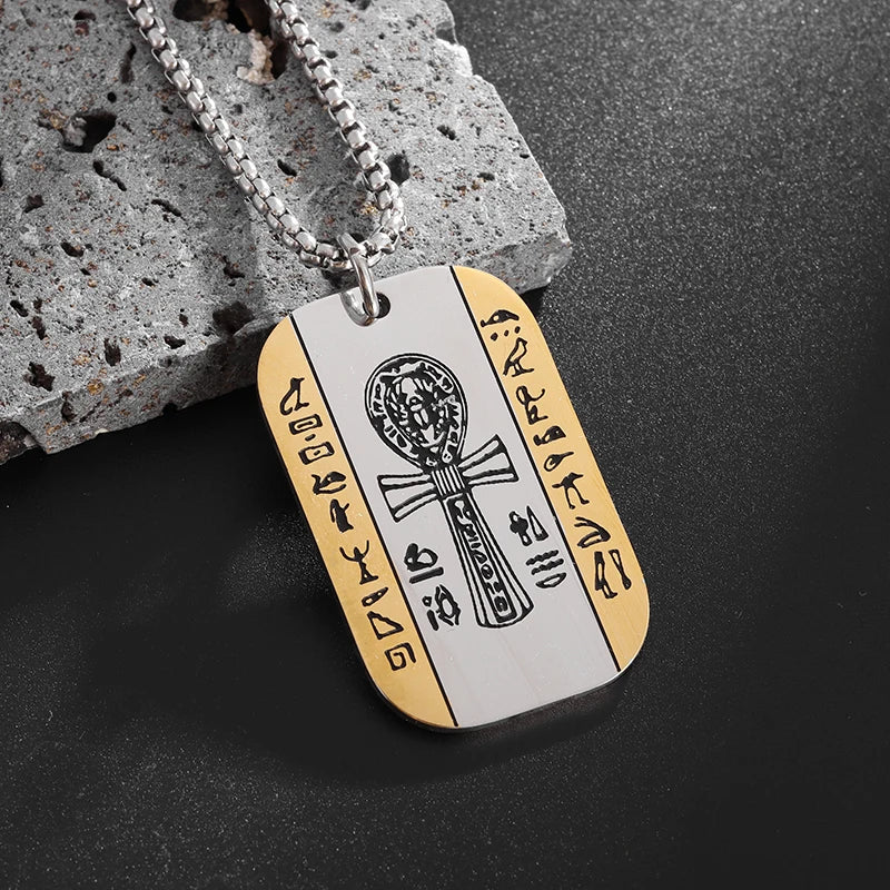 Men\'s Classic Punk Gold Plated Freemason Round Medal Pendant Necklace Hip Hop Style Rock Party Jewelry