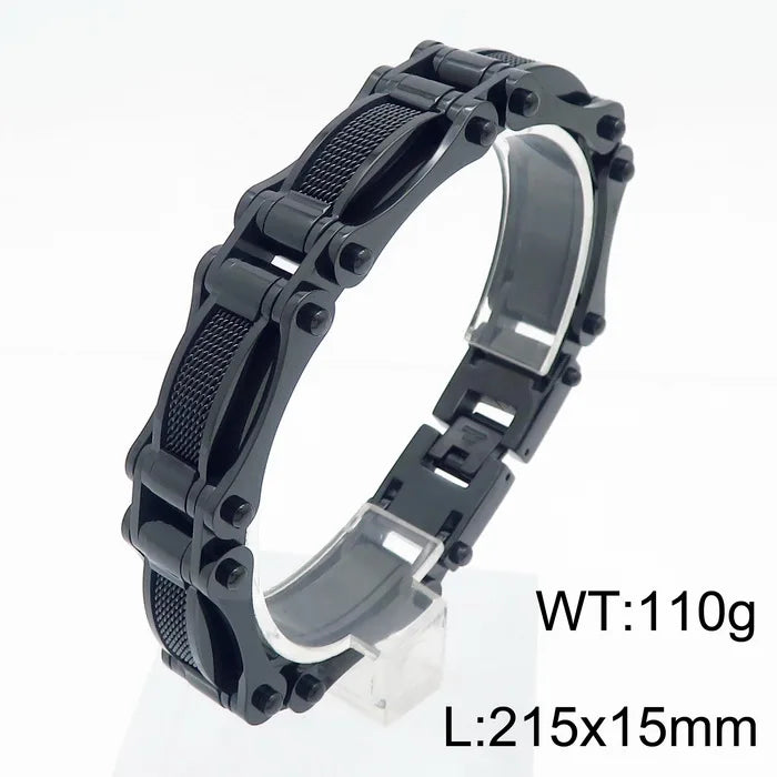 Luxury Gold Color Stainless Steel Link Chain Mesh Bracelets for Men Spulseiras Masculina Metal Male Charm Jewelry Accessory