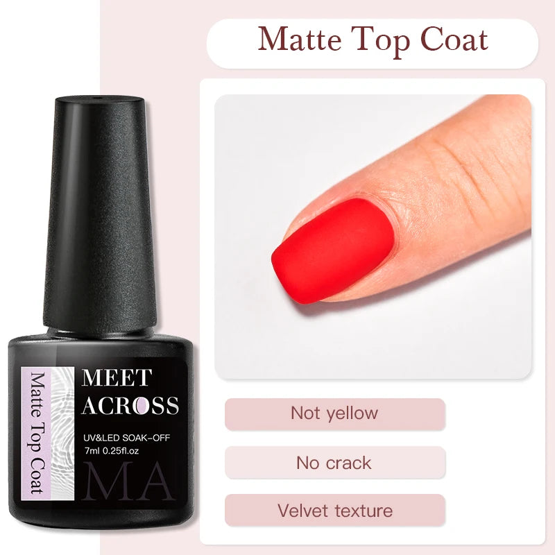 MEET ACROSS 7ml Auroras Thermal Gel Nail Polish Gold Glitter Gradient Color Changing Gel Semi Permanent Nail Art UV Gel Varnish