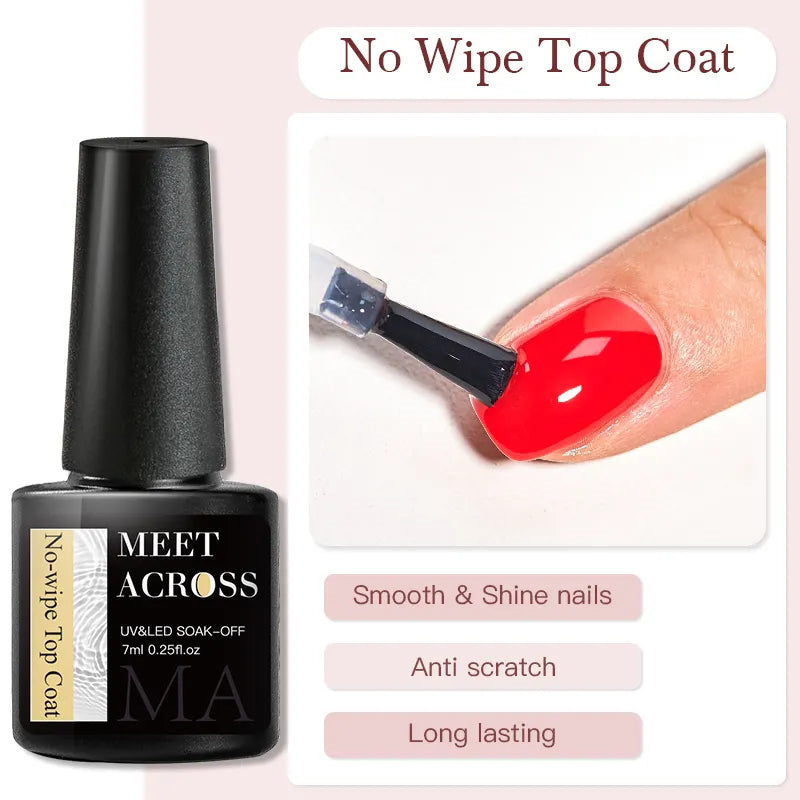 MEET ACROSS 7ml Auroras Thermal Gel Nail Polish Gold Glitter Gradient Color Changing Gel Semi Permanent Nail Art UV Gel Varnish