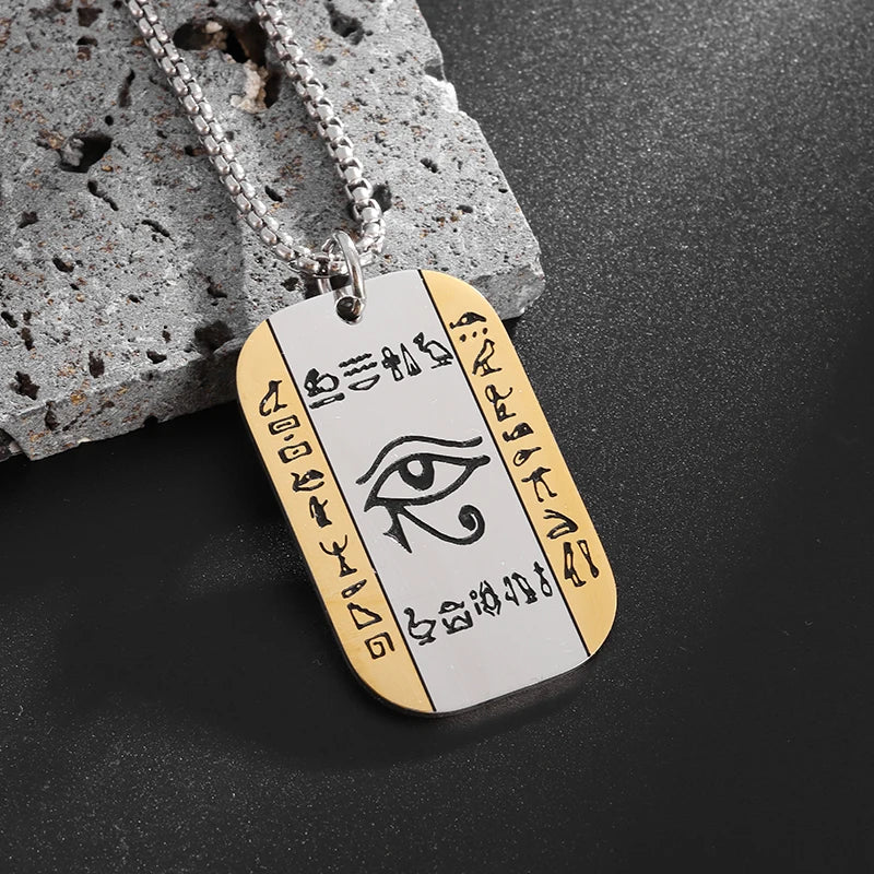 Men\'s Classic Punk Gold Plated Freemason Round Medal Pendant Necklace Hip Hop Style Rock Party Jewelry
