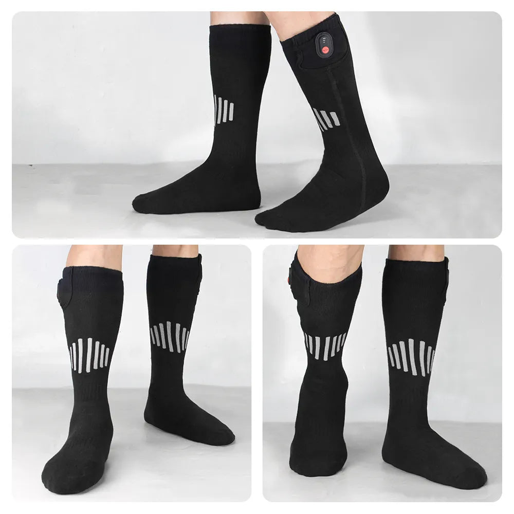 65℃ Heated Socks Winter Warmth 5000mAh USB Rechargeable Heating Socks Motorcycle Outdoor Heated Boots Snowmobile Skiing Sock