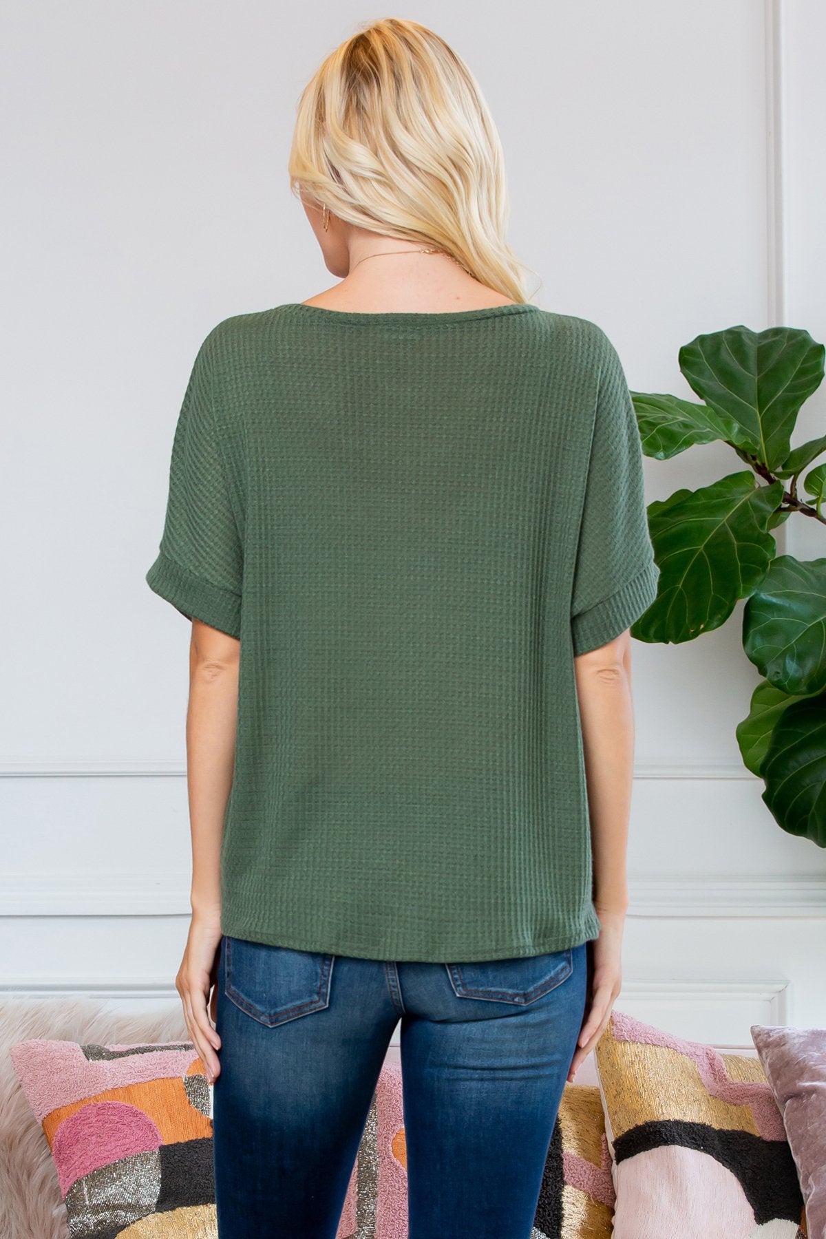Twist Front Dolman Sleeve Top