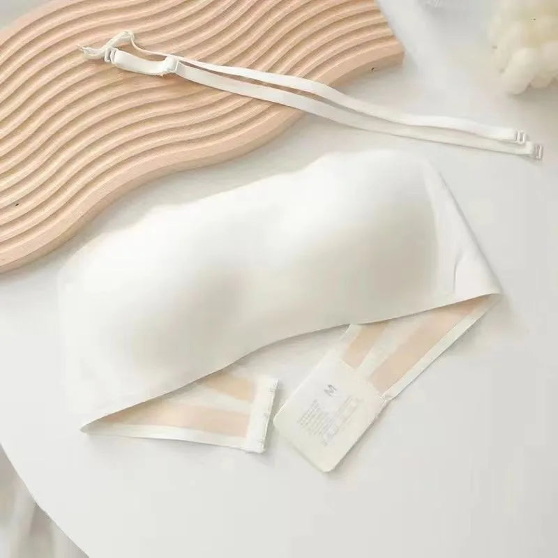 Women Tube Strapless Bra Chest Wrap Bandeau Seamless Breathable Underwear Tops Non Slip Invisible Bralette Push Up Women's Bra