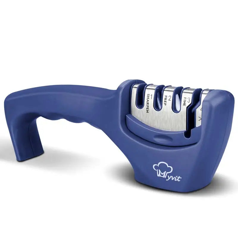 Knife Sharpener 4 in 1 Diamond Coated&Fine Rod Knife Shears and Scissors Sharpening Stone System Stainless Steel Blades