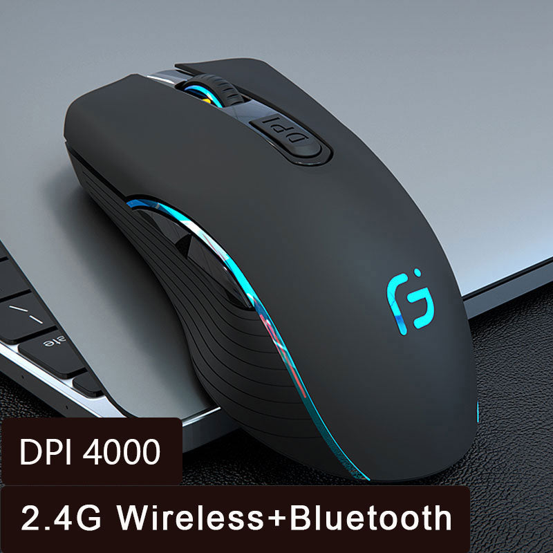 Wireless Mouse Rechargeable Bluetooth Silent Ergonomic Computer 2400 DPI for iPad Mac Tablet Macbook Air Laptop PC Gaming Office