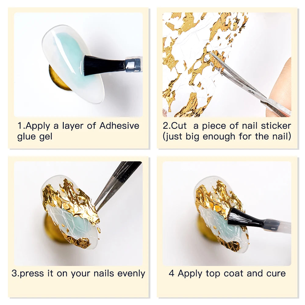 Gold Aluminum Foils 3D Mesh Nail Stickers Stripe Line Nail Art Decal Wraps Slider Manicure DIY Nail Art Decoration Accesorios