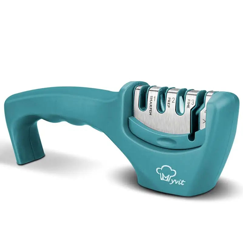 Knife Sharpener 4 in 1 Diamond Coated&Fine Rod Knife Shears and Scissors Sharpening Stone System Stainless Steel Blades