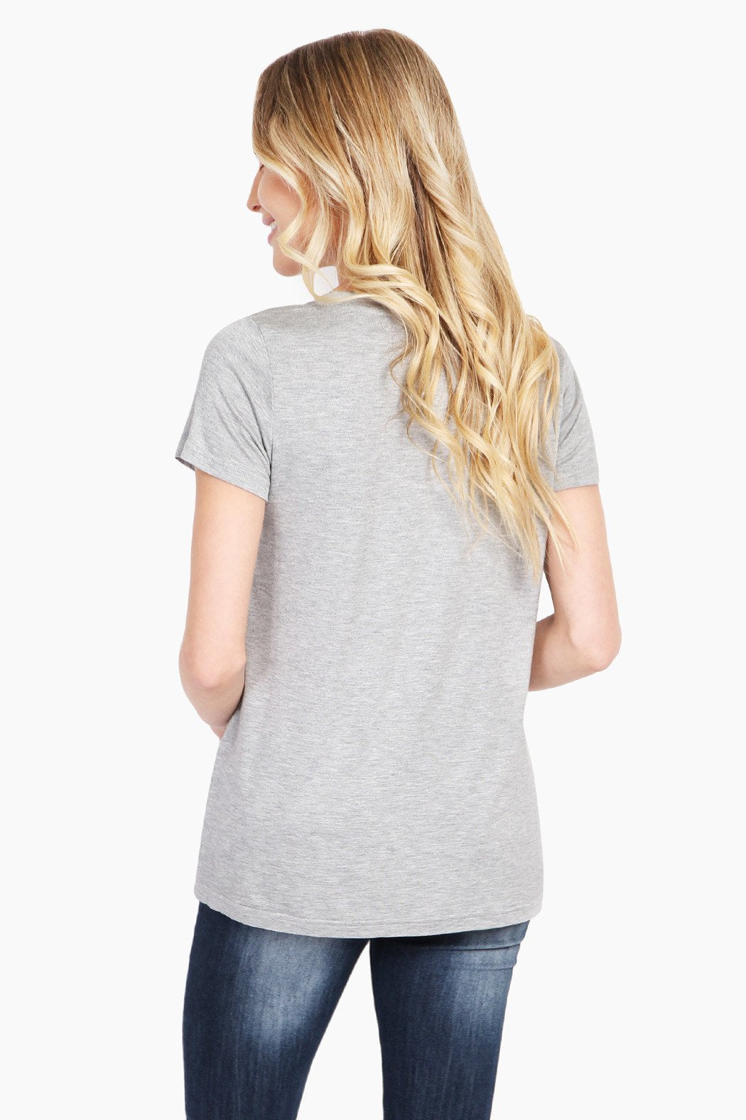 Relaxed Fit V-Neck Jersey Pocket Tee