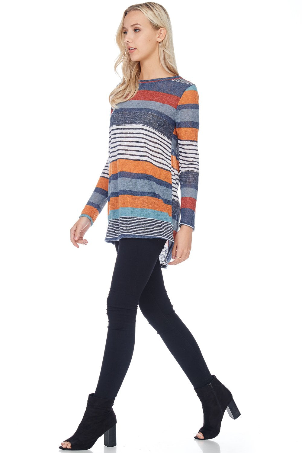 Multi Striped Light Knit Tunic