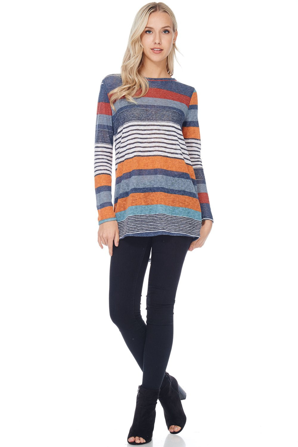 Multi Striped Light Knit Tunic