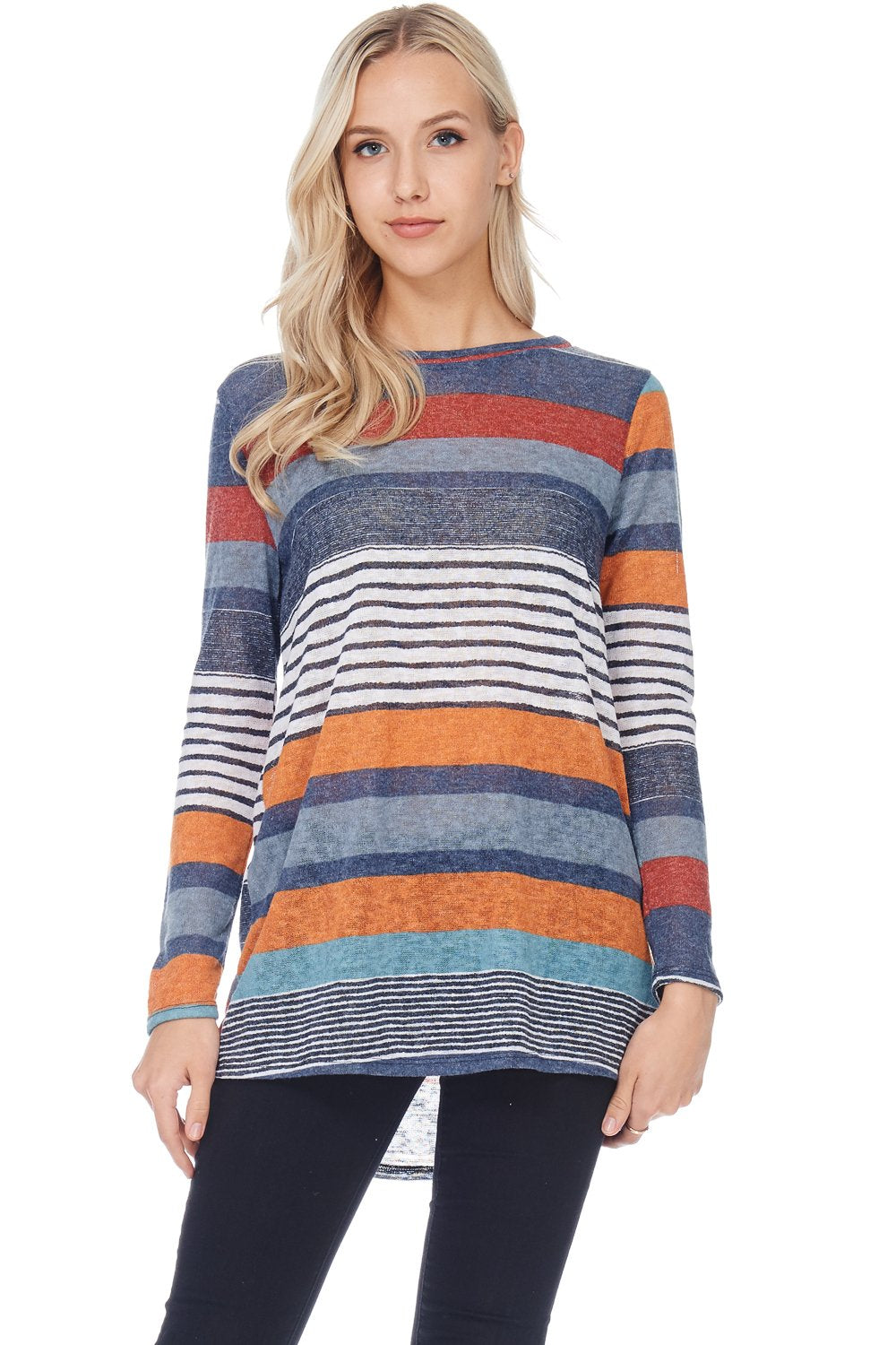 Multi Striped Light Knit Tunic