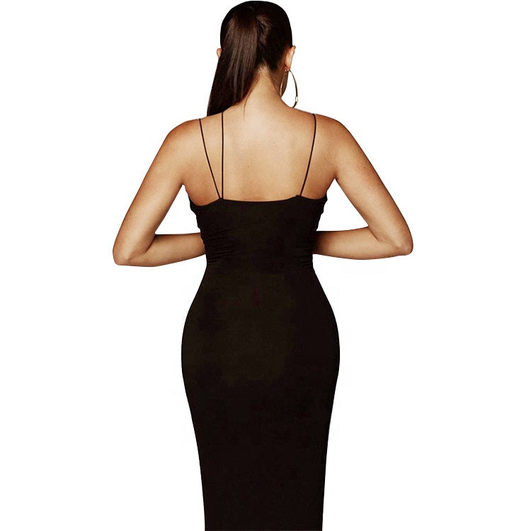 Wholesale Hot Sale Spaghetti Strap 2021 New Ladies Summer Sexy Dress Women Party Maxi Night Dress Close Fitting Long Dress